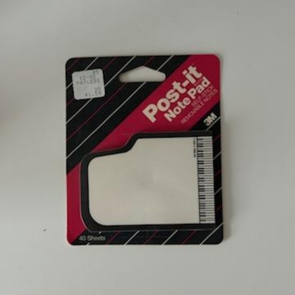 Vtg POST-IT note pad die-cut nostalgic grand piano teacher music student